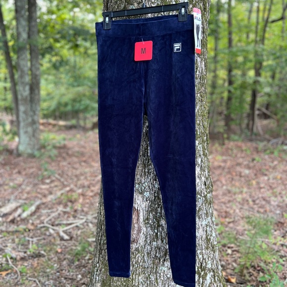 NWT Fila Navy Blue Leggings - Picture 1 of 8